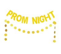 JEWEDECO Bannière Décorative de Mariage Dorée à Paillettes, 2 Bannières Suspendues Prom Night, Décoration de Fête pour Cortège Nuptial et Soirée Festive, Ornement de Fête Élégante