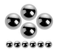 JEWEDECO Billes Métalliques pour Mélange Peinture et Vernis 20 Pièces Boules 5 MM Adaptées pour Manucure et Création d'Ongles à Domicile