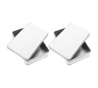JEWEDECO Boîte en Fer Carrée Couvercle, Boîte à Bonbons Blanche Effet D'étanchéité, Style Simple pour Anniversaire et Mariage