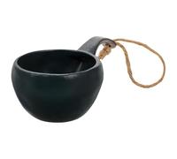 JEWEDECO Bol à Soupe en Céramique Noire Vintage avec Poignée, Léger et Facile à Transporter, pour Rassemblements et Occasions Spéciales