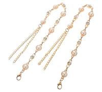 JEWEDECO Boucles de Chaussures à Talons Hauts Chaînes de Perles, Lanières Élastiques Faciles à Installer pour Chaussures Larges, pour Soirées et Dîners