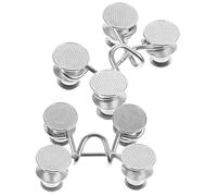 JEWEDECO Boutons de Réglage de Taille pour Jeans 2pcs en Alliage Argenté, Résistants la Rouille Dos Lisse, Clips Élégants pour Ajuster et Resserrer la Taille du Pantalon