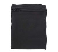 JEWEDECO Brassard de Course Noir Zippé pour Poignet, Sacoche Sportive Légère et Extensible, Pochette Téléphone Portable et Porte-Monnaie pour Running, Randonnée, Fitness et Activités