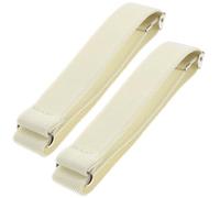 JEWEDECO Brassards Élastiques Unisexes en Soie Polyester, Bagues de Manche Ajustables Blanches, Paire de Bracelets Simples et Extensibles pour Décor et Tenue Quotidienne, Accessoire Mode