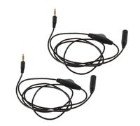 JEWEDECO Câble Audio Rallonge Jack 3,5 Mm Noir 1 Mètre Réglage Volume Poulie Mâle vers Femelle pour Téléphone Portable Mp3 Casque Gamer