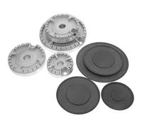 JEWEDECO Cache Brûleur Gazinière pour Cuisinière Gaz Tête de Brûleur à Gaz Domestique en Aluminium et Fer Pièces de Poêle Faciles à Nettoyer