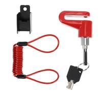 JEWEDECO Cadenas Antirouille et Antieffraction et Antivol Vélo à Câble avec Blocage de Frein à Disque en PVC et Acier pour Parking Extérieur et Usage à Domicile pour Parking Extérieur