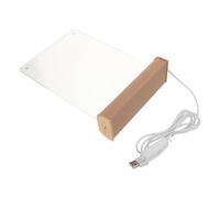 JEWEDECO Cadre Photo Acrylique Transparent 20x30 Cm avec Socle en Bois, Support Photo de Table Multifonction pour Bureau, Porte-affiche Élégant et Robuste, Présentoir Acrylique