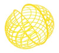 JEWEDECO Cage à Poules Circulaire Mobile en Plastique Jaune Structure Stable et Maille Ventilée, pour Petits Animaux en Extérieur, Poulailler Sécurisé et Léger