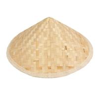 JEWEDECO Chapeau Chinois en Paille Tissé Main pour Garçon et Filles, 2 Pièces, Léger et Beige, pour Se Protéger du Soleil ou Décoration Murale