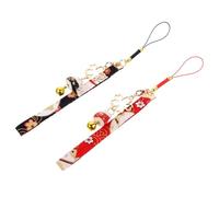 JEWEDECO Charme de Téléphone en Métal 2pcs Figurines de Chat Amulette, Lanières Décoratives Délicates pour Prévenir le Vol et Protéger Votre Portable