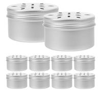JEWEDECO Coffret D'entraînement Olfactif pour Chiens 10 Pièces 120 ML Boîte à Odeur en Aluminium Couvercle à Trous Perforés, Outil D'entraînement pour Travail du Nez, Support Pratique