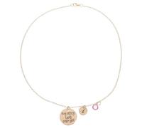 JEWEDECO Collier en Alliage Or Pendentif Signification et Lettres Gravées, Présent D'encouragement Stylé pour Diplômés ou Moments Difficiles