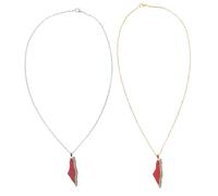 JEWEDECO Collier Pendentif Pastèque 2Pcs Bijoux Patriotiques Collier Ras Cou Femme Pendentif en Perles Créatif Mode Été
