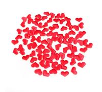 JEWEDECO Confettis Cœur en Éponge Rouge 100 Pcs pour Table Mariage