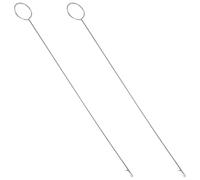 JEWEDECO Crochet Tourne-boucle en Acier Inoxydable Argenté, Lot de 2 Pièces, Outil Solide pour Tourner et Tirer le Tissu à Domicile, Accessoire pour Couture DIY