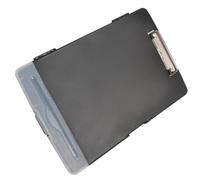 JEWEDECO Dossier de Presse-papiers Noir Multifonction A4 en Plastique Pp Léger Bord Arrondi, Porte-documents pour Bureau et Organisation Professionnelle pour Bureau et Organisation