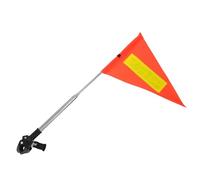 JEWEDECO Drapeau en Mât Télescopique et Fauteuil Roulant Acier Inoxydable Réfléchissant Orange pour de 1,65m Visibilité Améliorée Voiturette Golf