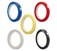 JEWEDECO Ensemble de 5 Autocollants de Ruban Adhésif pour Manche de Violon, PVC Solide, Marquages Colorés pour Apprentissage des Positions, Adapté aux Débutants Séances de Cours