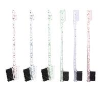JEWEDECO Ensemble de 6 Brosses à Sourcils Multifonctions Peigne Bords des Cheveux, Tête Double en Nylon Abs, pour Maquillage Quotidien et Définition Précise