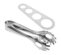 JEWEDECO Ensemble de Service à Nouilles en Acier Inoxydable Argenté Cuillère à Spaghetti et Pince à Pâtes Ergonomique Cuisine et Cuisson Précise