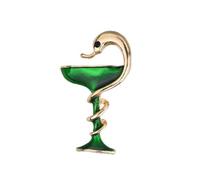 JEWEDECO Épingle Créative pour Femme en Alliage de Zinc, Lot de 2 Pièces Forme Verre à Vin Rouge et Vert, Accessoire Chic et Festif pour Banquet ou Fête Costumée