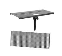 JEWEDECO Étagère Murale en Fer Noire sans Perçage Forte Capacité de Charge, Support Multifonction pour Écran TV et Rangement, pour Salon