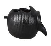 JEWEDECO Fontaine Décorative en Céramique avec Pot à Cascade de Table Noir à Ouverture Supérieure, Circulation d'eau pour Décor Intérieur et Plantes Hydroponiques
