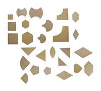 JEWEDECO Gabarits de Découpe Outil Polyvalent Ensemble de 27 en Acrylique Règle de Couture Précise pour Patchwork pour Loisirs Créatifs et Studio