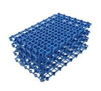JEWEDECO Grille de Fontaine Rectangulaire 1 Set en Plastique Bleu | Assemblage Modulaire à Clips, Pieds Stables et Support Inférieur, pour Bassins et Jardinières
