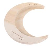 JEWEDECO Harpe Son Cordes Lyre pour Forme 7 Débutants Bois en Lune Bords Arrondis Mélodieux et Brillant, Instrument Créatif DIY à Surface Naturelle