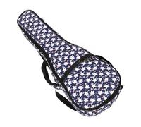 JEWEDECO Housse De Transport pour Ukulélé Toile avec Bandoulière Étui Résistant Et Imperméable à pour Instrument Musical avec Poche Design Respirant Modèle Étoiles Brillantes