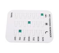 JEWEDECO Indicateur Visuel Blanc pour Animaux de Compagnie Système Coulissant, Rappel de Repas Quotidien pour Chiens et Chats, Taille 16x12 Cm, pour Propriétaires d'animaux