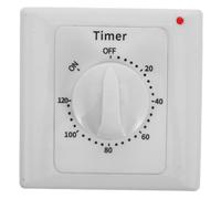 JEWEDECO Interrupteur Minuterie Mural Blanc en Abs pour Prises Électriques, Programmation Horaire, des Coûts D'électricité, pour Bureaux et Espaces Commerciaux