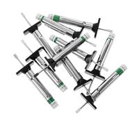 JEWEDECO Jauges de Profondeur de Bande de Roulement pour Pneus 0-25 Mm, Ensemble de 10 Pièces Bicolores, Outil de Mesure Précis Compatible Voitures, Motos et Camions, Manomètre