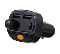 JEWEDECO Lecteur Mp3 et Suppression du Bruit sans Fil pour Voiture Protection Les Courts-Circuits Émetteur FM Noir en Abs pour Musique et Appels Mains Libres
