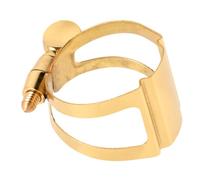 JEWEDECO Ligature Métallique Pour Embouchure De Saxophone Alto En Laiton Doré, Pince Légère Et Compacte Pour Fixation Stable, Accessoire Musique Portable Pour Saxophone Alto