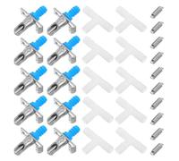 JEWEDECO Lot de 10 Sets de Sets de Systèmes D'abreuvement pour Lapins en Métal, Buveurs Anti-éclaboussures, Faciles à Installer pour Petits Animaux et Furets