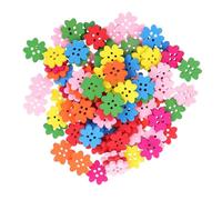 JEWEDECO Lot de 100 Boutons en Bois Colorés à Forme Créative pour Couture et Artisanat, Faciles à Transporter Ranger, pour Projets DIY et Vêtements