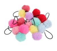 JEWEDECO Lot de 16 Élastiques à Cheveux en Fausse Fourrure Pompons Pelucheux, Design Élastique Doux Qui Ne Tire Pas, Accessoires Coiffure pour Garçon et Filles et Adultes Quotidien