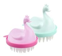 JEWEDECO Lot de 2 Brosses à Shampoing pour Cuir Chevelu Gommage Exfoliant, Massage Doux, Matériaux Souples, Adaptées Lavage des Cheveux Secs et Mouillés, Soins du Cuir Couleur Aléatoire