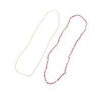 JEWEDECO Lot de 2 Chaînes de Bikini Rouge à Double Corde Perles de Taille, Chaîne de Plage Élégante pour Femmes, Bijoux de Corps Adaptés Tenue de Plage, Accessoires Ventre pour L’été