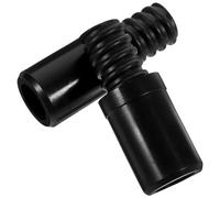 JEWEDECO Lot de 2 Embouts Filetés Adaptateurs pour Manche de Balai 25 Mm, Plastique Noir, Compatible Rallonges Télescopiques, Pièces de Rechange pour Balais et Serpillières, Accessoire