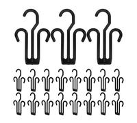 JEWEDECO Lot de 20 Crochets Noirs en PP pour Affichage et Rangement de Chaussures, sans Outils, Gain de Place pour Mur de Supermarché