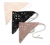 JEWEDECO Lot De 3 Bandanas À Cheveux En Dentelle Pour Femme Et Fille, Style, Vintage, À