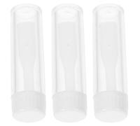 JEWEDECO Lot de 3 Sets de Sets de Bâtonnets en Silicone Réutilisables pour Lentilles de Contact, Application Facile, Couleur Blanc, Compact et Portable pour Voyage Étui Transparent