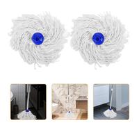 JEWEDECO Lot de 3 Têtes de Balai à Franges en Coton pour Usage Humide et Sec, Accessoires de Recharge Lavables, pour Nettoyer et Collecter Les Débris Volumineux