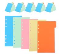 JEWEDECO Lot de 30 Intercalaires en Papier Coloré pour Classeurs à Anneaux, 6 Sets de Séparateurs Pratiques pour Étudiants, pour Organiser Carnets et Agendas Couleur Couleur Aléatoire