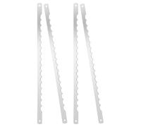 JEWEDECO Lot de 4 Lames Dentelées de Rechange en Acier Inoxydable pour Trancheuse, Couteau Scie à 300 Mm, Accessoires de Découpe pour Machine Pâtisserie, Dentelé de Remplacement