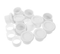 JEWEDECO Lot de 5 Sets de Sets de Ensembles de Bouchons Extrémité de Tringle à Rideaux en TPR et PVC Blanc Installation Facile Adapté pour Tringles de 32 Mm Manchon de Connexion de 29 Mm